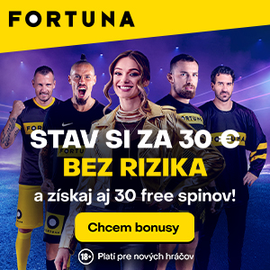 Fortuna vstupný bonus Stávka bez rizika za 30 € + 30 free spinov - 300x300