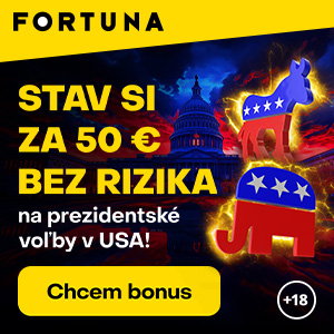 Fortuna vstupný bonus Stávka bez rizika za 50 € - USA prezidentské voľby - 300x300